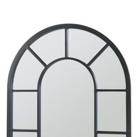 Specchio da Parete Enonkoski 90 x 60 cm Forma Arcuata Nero [en.casa]