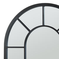 Specchio da Parete Enonkoski 90 x 60 cm Forma Arcuata Nero [en.casa]