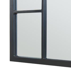 Specchio da Parete Enonkoski 90 x 60 cm Forma Arcuata Nero [en.casa]