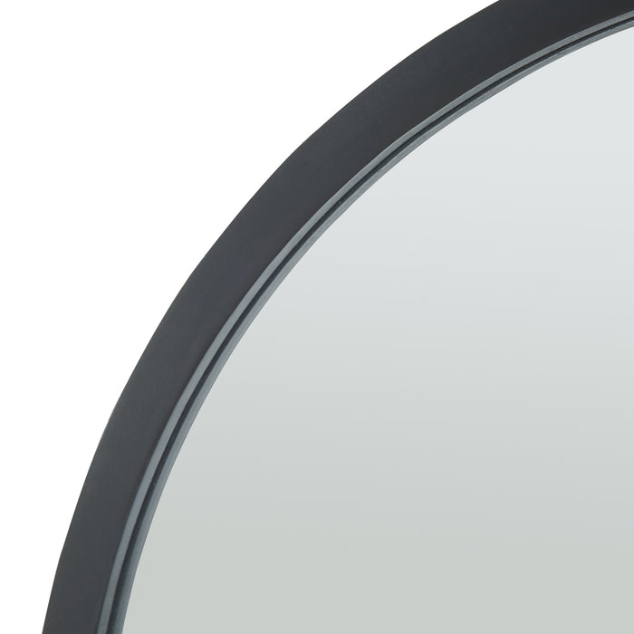 Specchio da Parete Suomussalmi Ø 60 cm Rotondo Nero [en.casa]