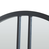 Specchio da Parete Suomussalmi Ø 60 cm Rotondo Nero [en.casa]