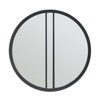 Specchio da Parete Suomussalmi Ø 60 cm Rotondo Nero [en.casa]