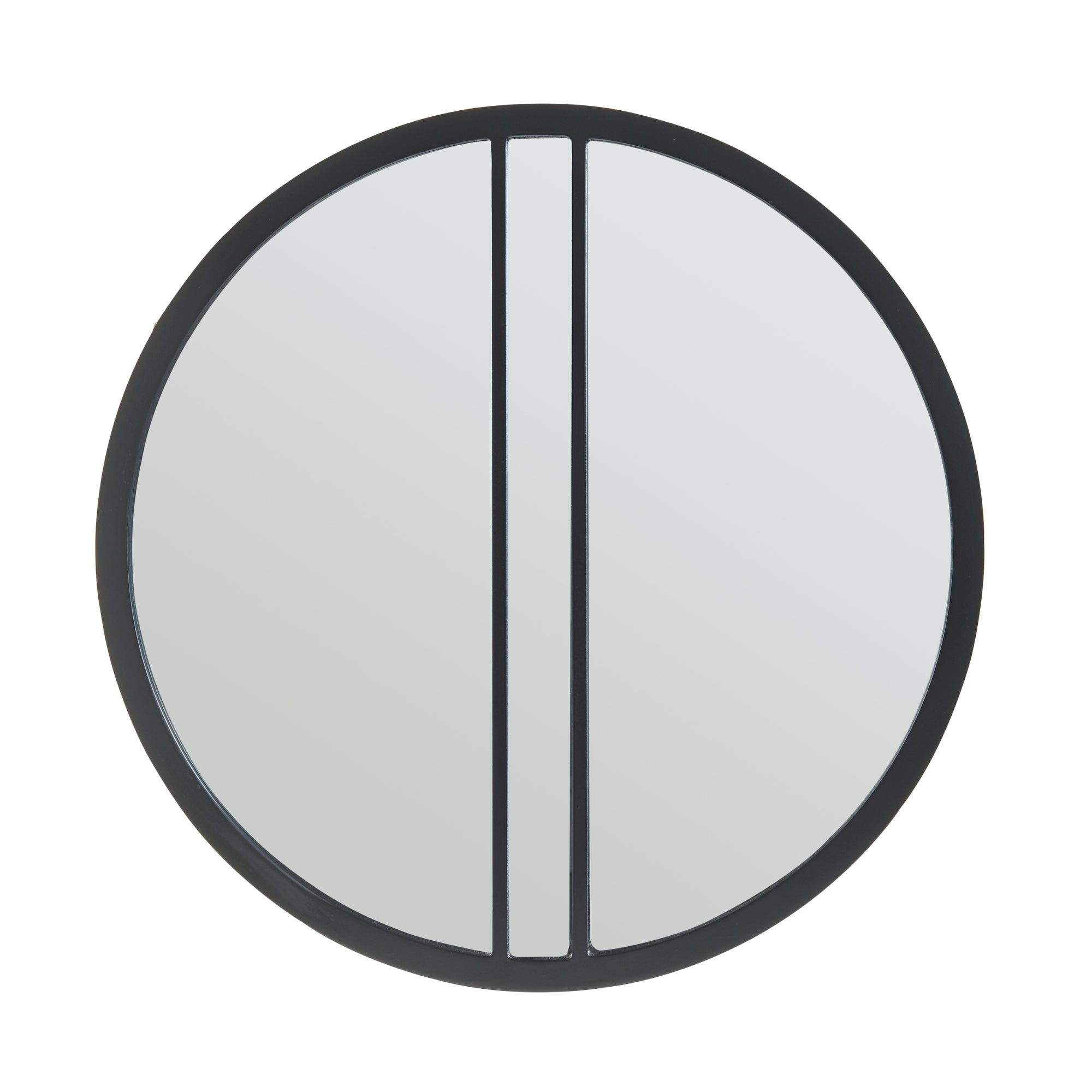 Specchio da Parete Suomussalmi Ø 60 cm Rotondo Nero [en.casa]