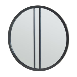 Specchio da Parete Suomussalmi Ø 60 cm Rotondo Nero [en.casa]