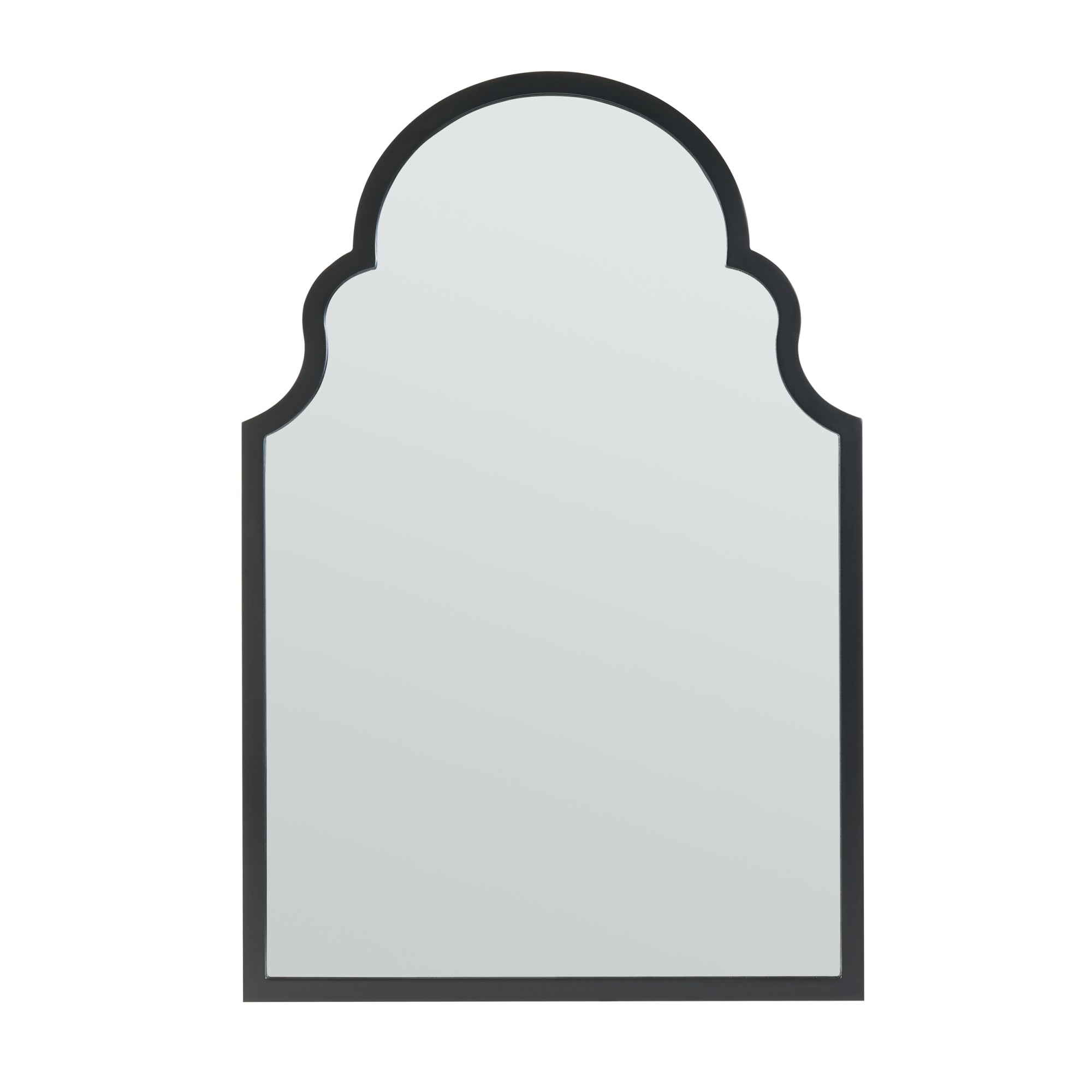 Specchio da Parete Hämeenkyrö 90 x 60 cm Nero [en.casa]