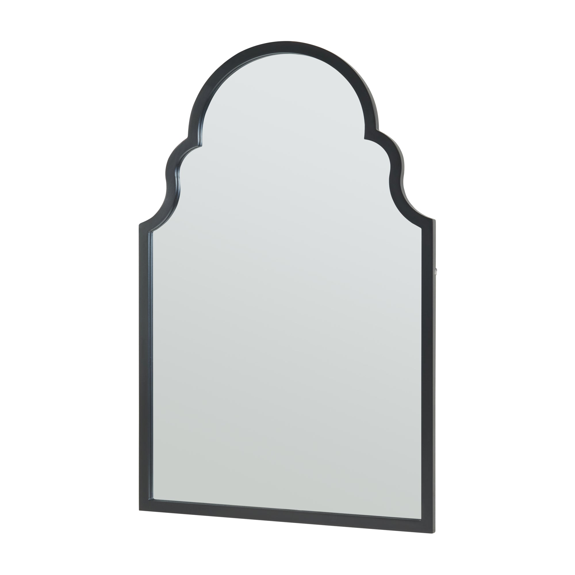 Specchio da Parete Hämeenkyrö 90 x 60 cm Nero [en.casa]