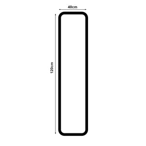 Specchio Rettangolare da Parete Ristijarvi Montaggio Verticale e Orizzontale 120x40 cm Marrone Scuro [en.casa]