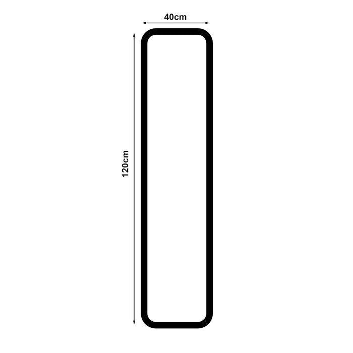 Specchio Rettangolare da Parete Ristijarvi Montaggio Verticale e Orizzontale 120x40 cm Marrone Scuro [en.casa]