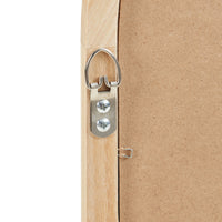 Specchio da Parete Podena con Cornice Arcuato 90x60 cm Legno Naturale [en.casa]