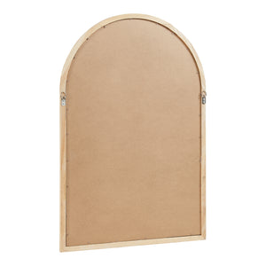 Specchio da Parete Podena con Cornice Arcuato 90x60 cm Legno Naturale [en.casa]