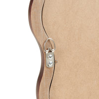 Specchio Ondulato da Parete Porloskid Montaggio Verticale e Orizzontale 90x60 cm Marrone Scuro [en.casa]