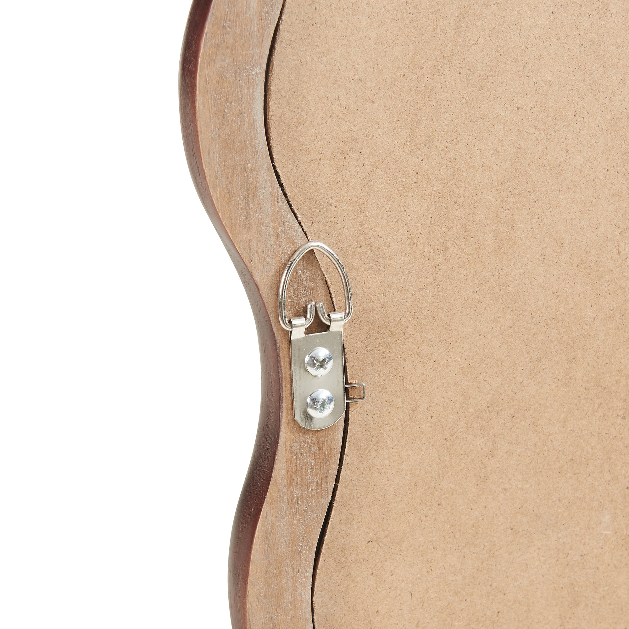 Specchio Ondulato da Parete Porloskid Montaggio Verticale e Orizzontale 90x60 cm Marrone Scuro [en.casa]