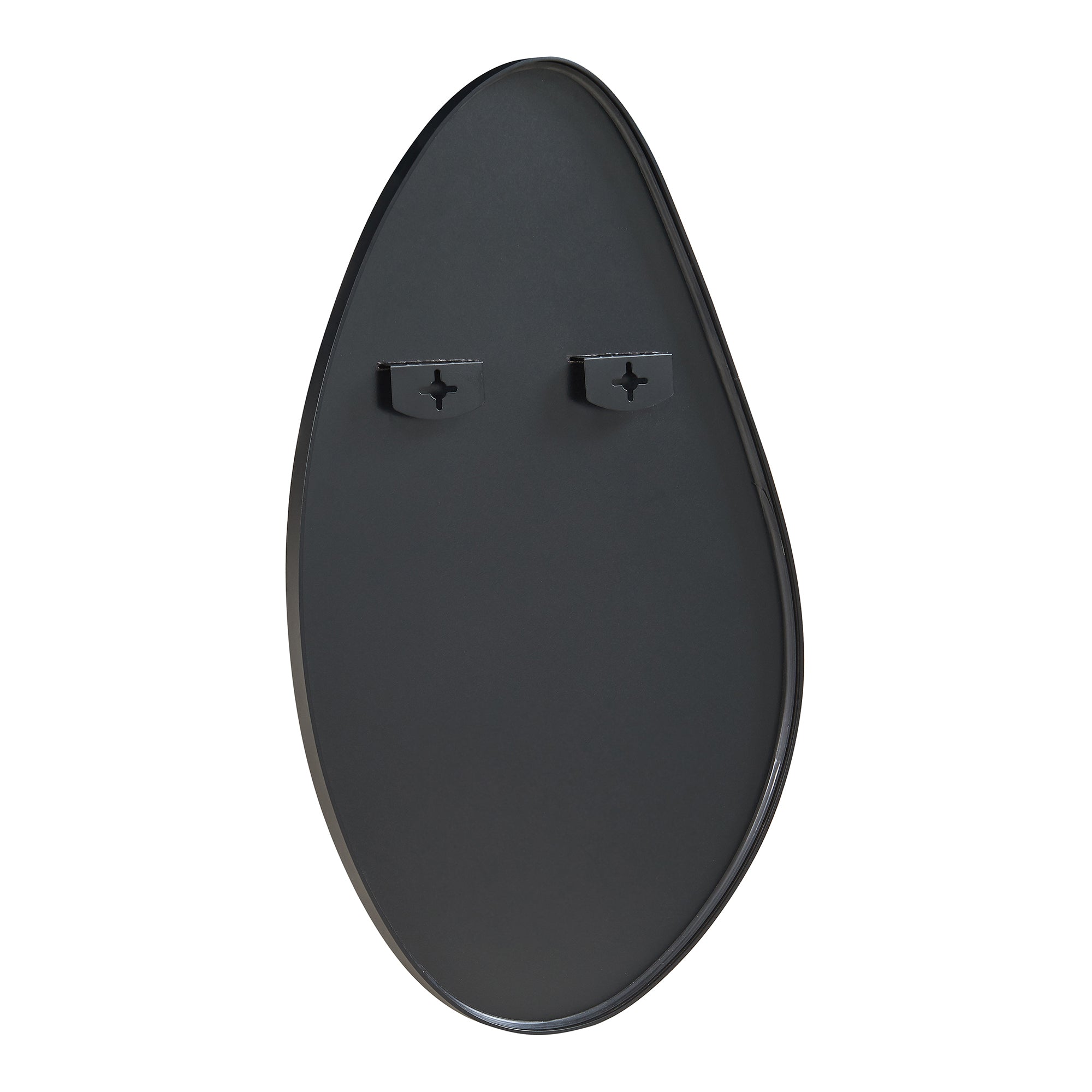 Specchio da Parete Orland con Cornice Irregolare 82x46 cm Nero [en.casa]