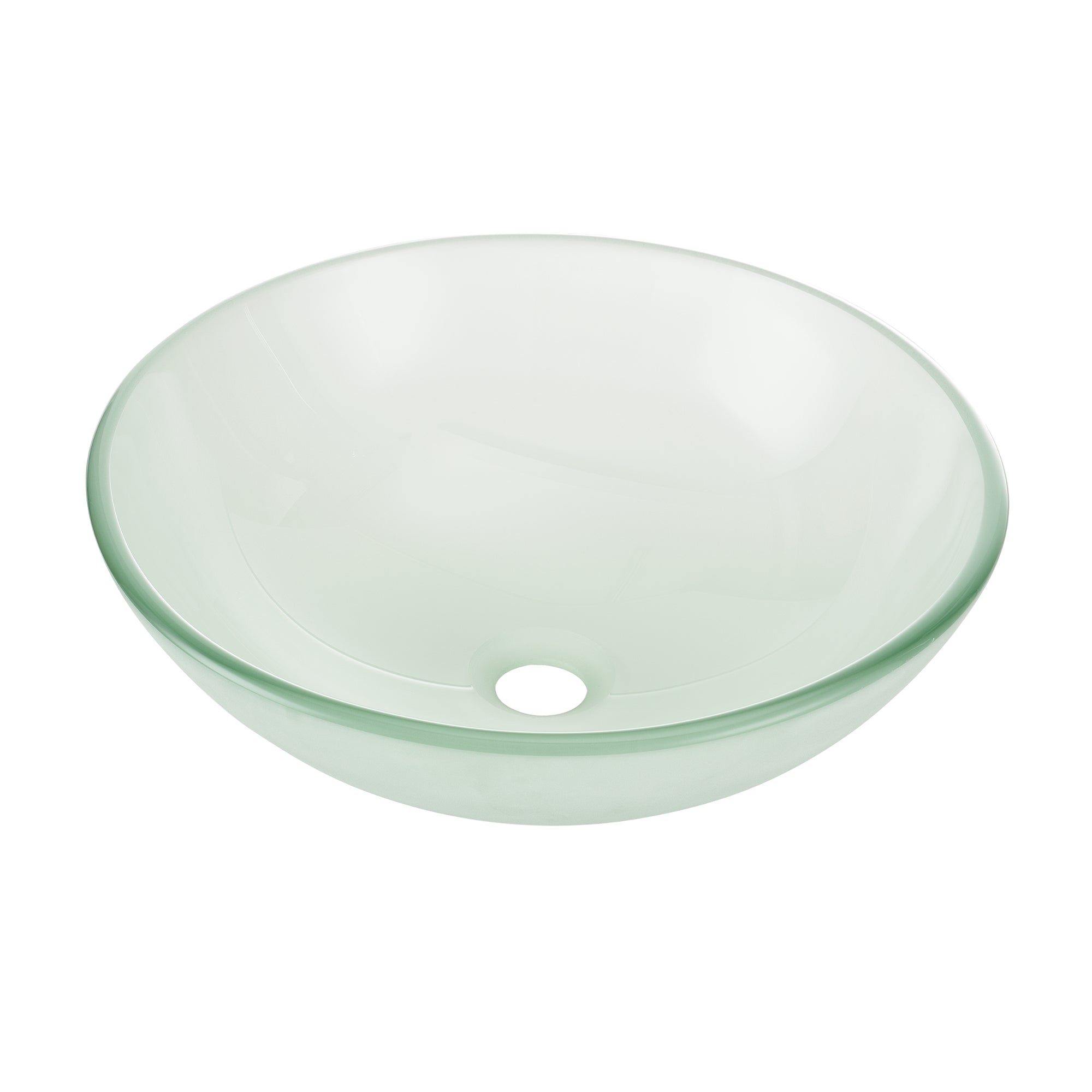 Lavabo Rotondo Ø42 cm Lavandino da Appoggio in Vetro Opaco [neu.haus]