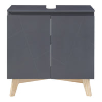 Armadio Sottolavabo Overath 60 x 60 x 30 cm Grigio [en.casa]
