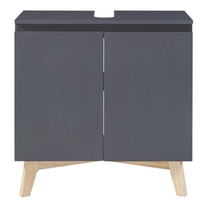 Armadio Sottolavabo Overath 60 x 60 x 30 cm Grigio [en.casa]