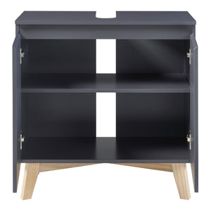Armadio Sottolavabo Overath 60 x 60 x 30 cm Grigio [en.casa]