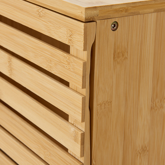 Armadio Sottolavabo Iveland in Bambù per Lavabo da Appoggio 60 x 40 x 30 cm [en.casa]