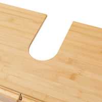 Mobile Sottolavabo da Bagno Epind con Scomparti Chiusi e Ripiano 60 x 66 x 30 cm - Bambù Naturale [en.casa]