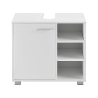 Mobile Sottolavabo Narvik con Anta e 3 Ripiani - Bianco [en.casa]