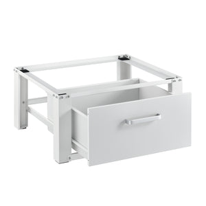 Base Supporto Comfortixx per Lavatrice e Asciugatrice con Cassetto 63x54x31 cm Carico max. 150 kg - Bianco [en.casa]