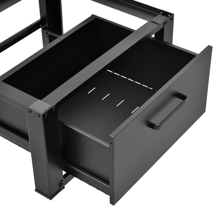 Base Supporto Comfortixx per Lavatrice e Asciugatrice con Cassetto 63x54x31 cm Carico max. 150 kg - Nero [en.casa]