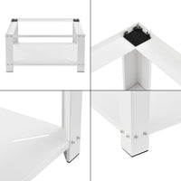 Supporto per Lavatrice in Acciaio con Ripiano 63 x 54 x 31 cm Carico max. 150 kg - Bianco [en.casa]