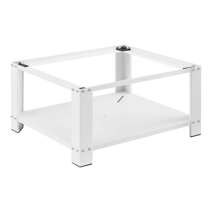 Supporto per Lavatrice in Acciaio con Ripiano 63 x 54 x 31 cm Carico max. 150 kg - Bianco [en.casa]