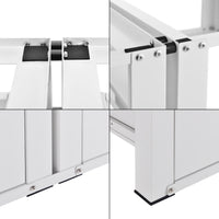 Supporto Doppio Heyen per Lavatrice in Acciaio con Cassetti 127 x 54 x 31 cm - Bianco [en.casa]