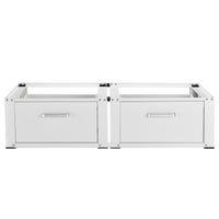 Supporto Doppio Heyen per Lavatrice in Acciaio con Cassetti 127 x 54 x 31 cm - Bianco [en.casa]