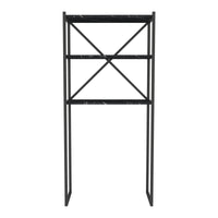 Sovrastruttura per Lavatrice Askersund Scaffale da Bagno con 3 Ripiani - Effetto Marmo Nero [en.casa]