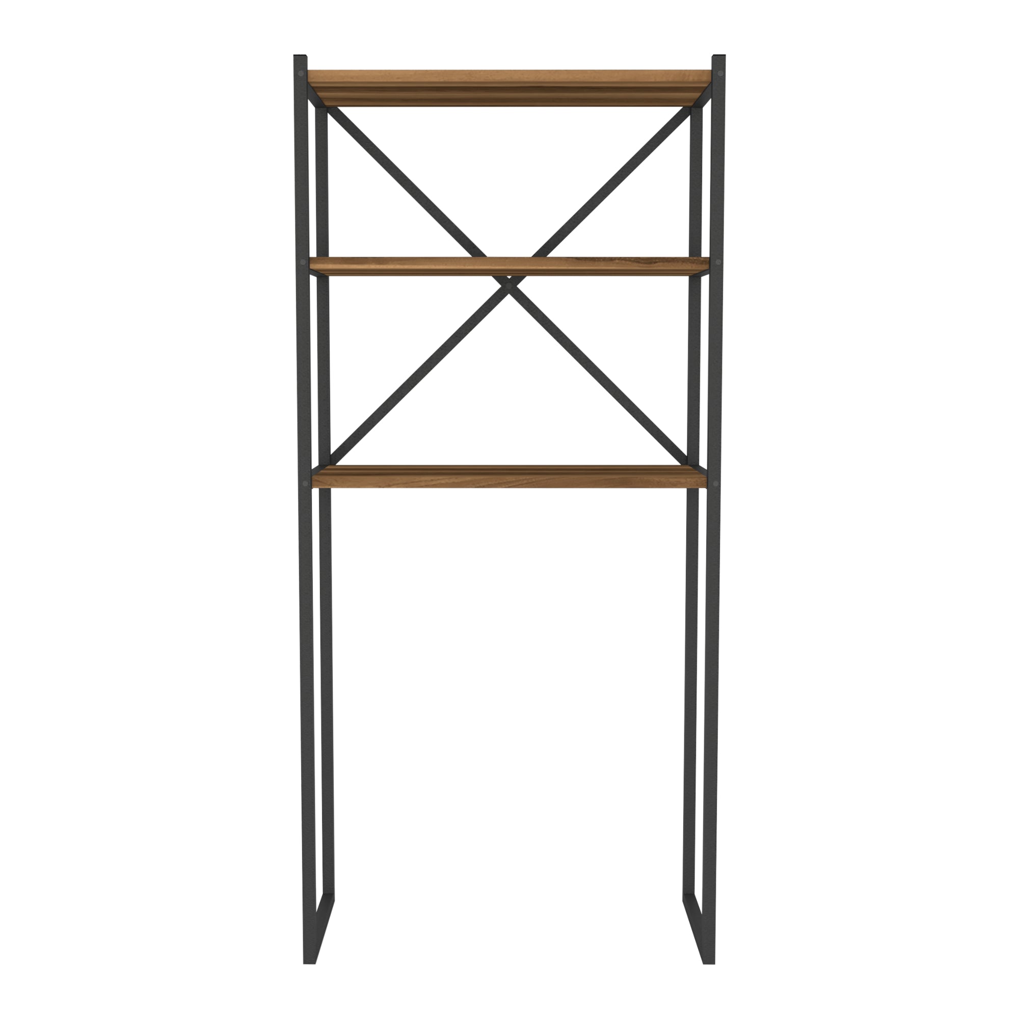 Sovrastruttura per Lavatrice Askersund Scaffale da Bagno con 3 Ripiani - Effetto Noce [en.casa]