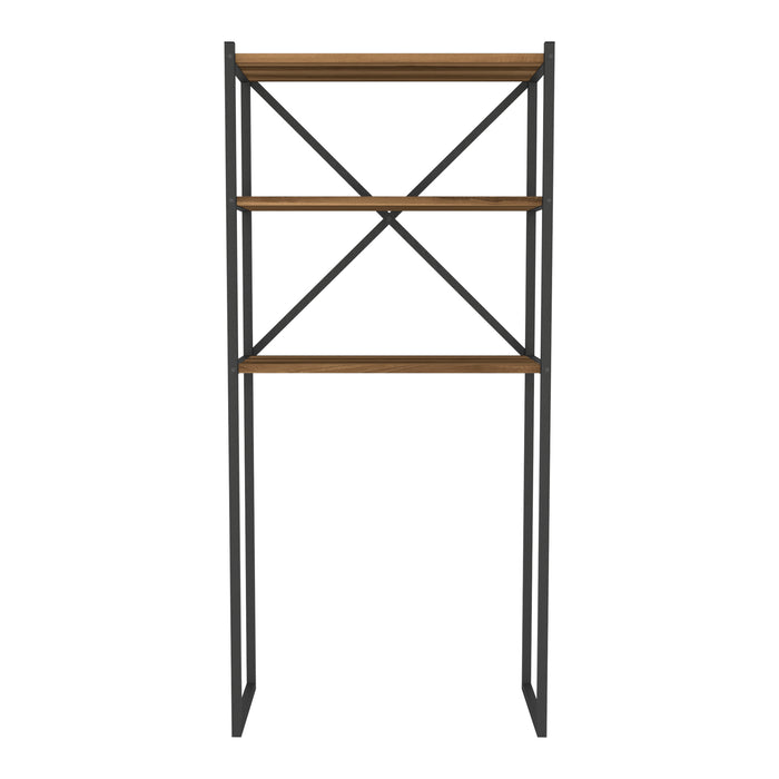 Sovrastruttura per Lavatrice Askersund Scaffale da Bagno con 3 Ripiani - Effetto Noce [en.casa]