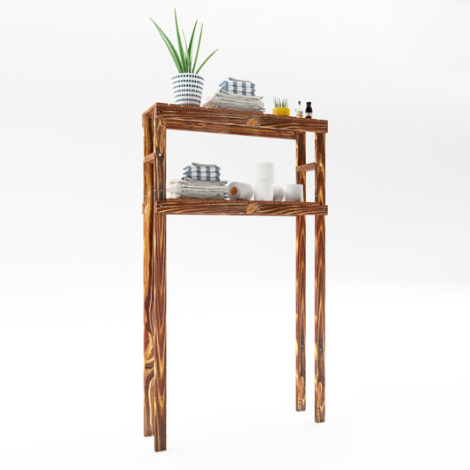 Scaffale Kinnula Sopra Lavatrice Gabinetto Sovrastruttura Salvaspazio 120 x 70 x 20 cm Legno Scuro [en.casa]