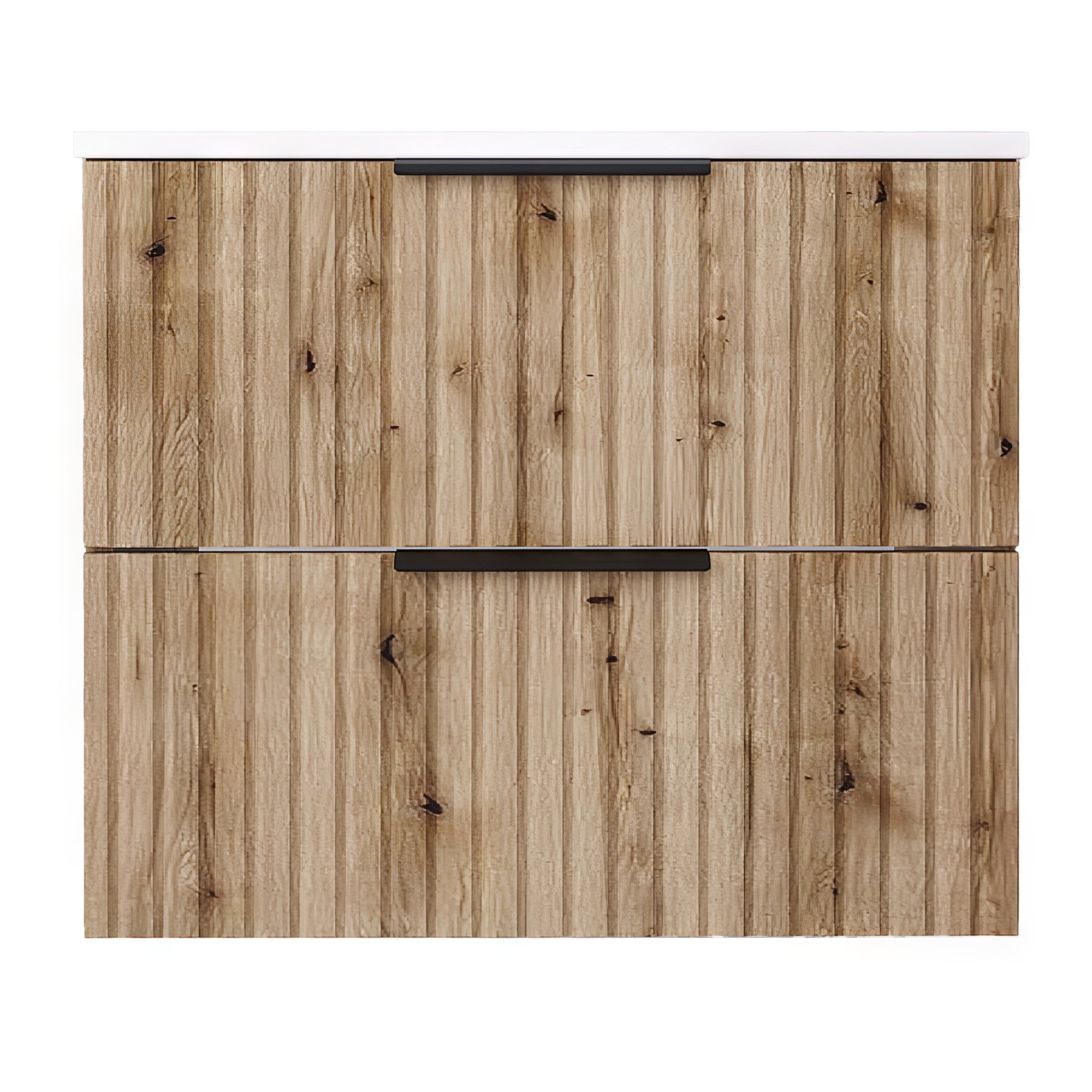 Mobile Sottolavabo Veppenssan con Lavabo e 2 Cassetti 61x47x52 cm - Effetto Rovere [en.casa]