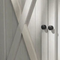 Armadietto da Esterno in Legno di Abete a 2 Ripiani con Tetto Impermeabile, 110x55x117 cm, Grigio