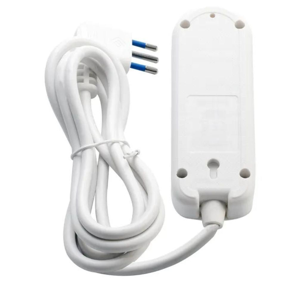 Multipresa 2 prese bipasso 10/16a universale shuko spina angolo 10a 1,5 metri