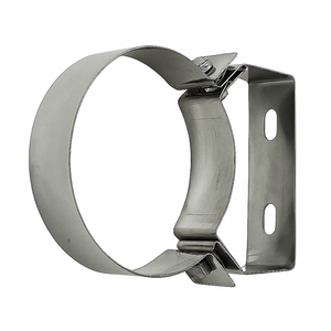 Fascetta murale Ø 350 mm acciaio inox fissaggio canna fumaria parete piana