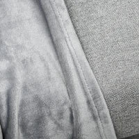 Coperta in Flanella 330 GSM Reversibile per uso Interno ed Esterno, 203x152x0.5 cm, Grigio