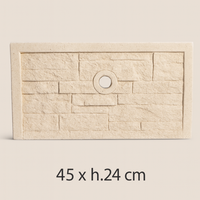 Frontalino pilozza serie muraglietto foro bianco effetto pietra 45 x h.24 cm
