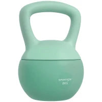Kettlebell 8 kg con impugnatura antiscivolo per fitness, 19x19x28 cm, Verde
