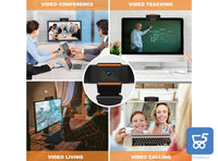 Webcam USB per PC Smart TV Con Audio Integrato Jack 3,5" 1280x720 25 FPS