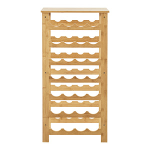 Mobile Portabottiglie da Vino 'Äänekoski' Bancone in bambù per 28 Bottiglie su 7 Livelli [en.casa]
