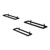 Set di 3 Mensole Flesberg Porta Bottiglie da Vino 27 x 9 cm Acciaio Nero [en.casa]