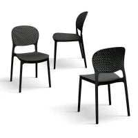 PAZZO DESIGN Sedia Anita Nero set da 4 sedie in Polipropilene