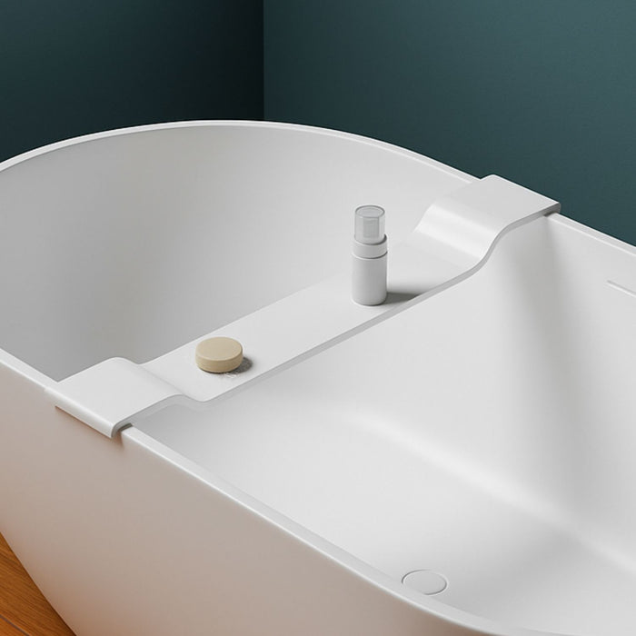 Sopravasca da bagno stand in artificial stone bianco opaco matt ogomondo *** confezione 1