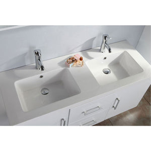 Mobile Bagno Bianco Colonna 120 cm e Lavabo inclusi - White Malibù
