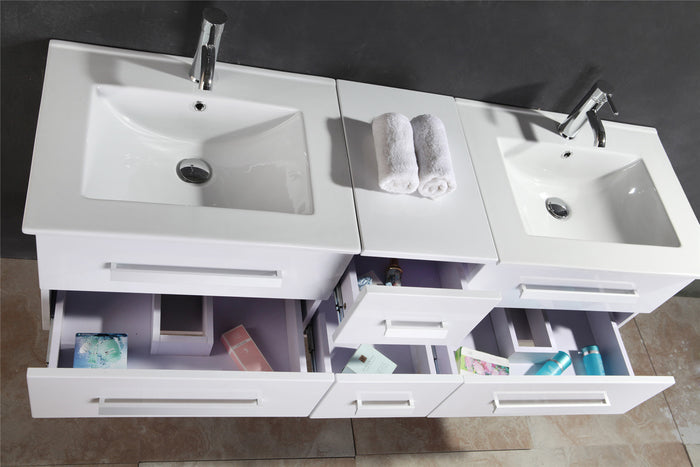 Mobile Bagno Bianco 150 cm Lavabo Incluso – White Rome