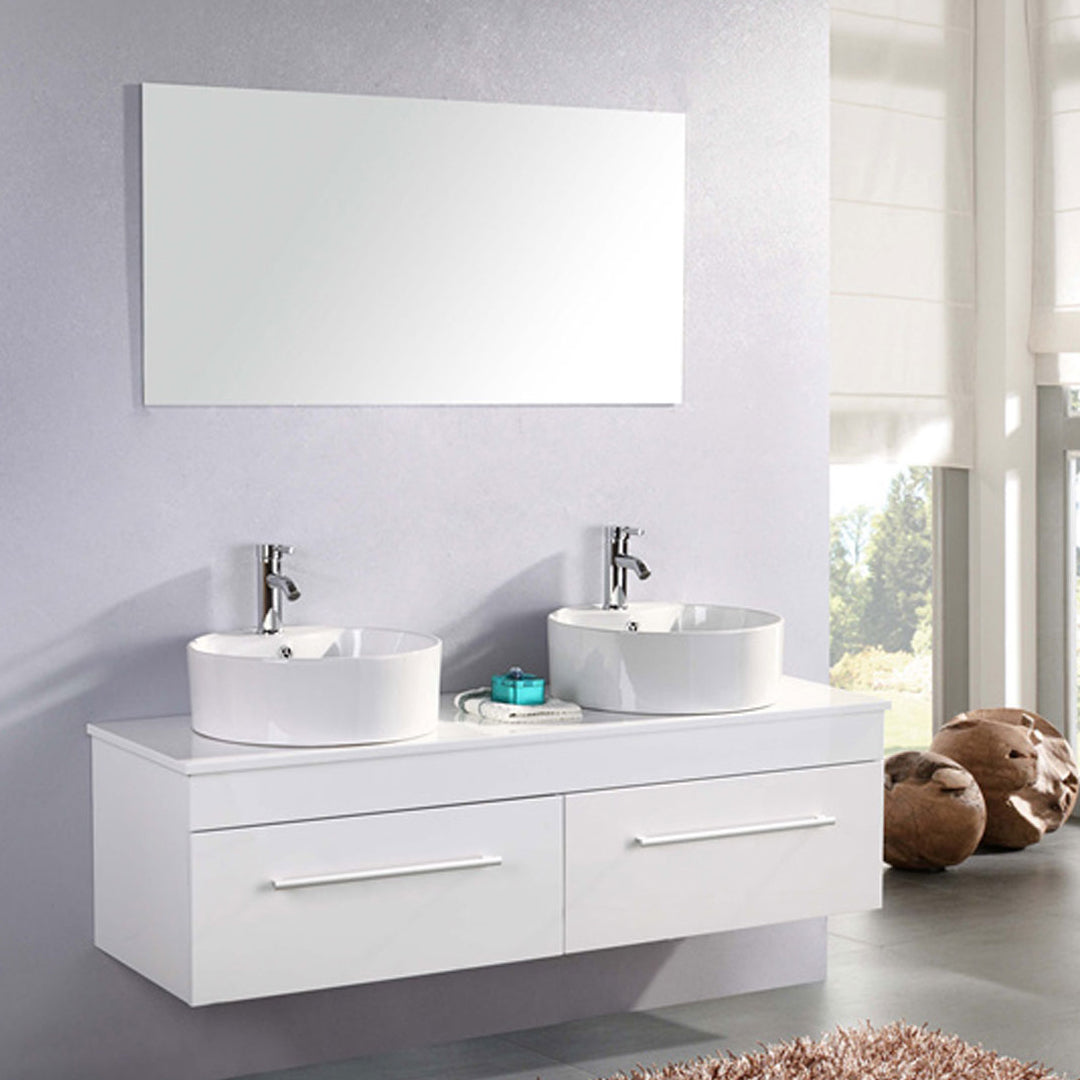 Mobile Bagno Bianco 150 cm Lavabo Incluso – White Cardellino