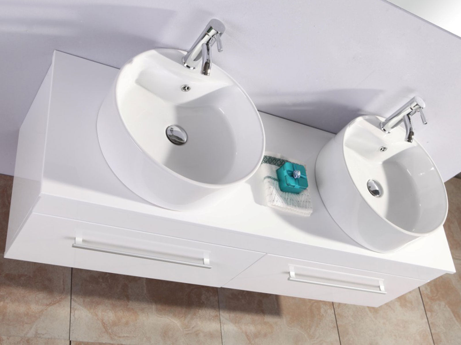 Mobile Bagno Bianco 150 cm Lavabo Incluso – White Cardellino